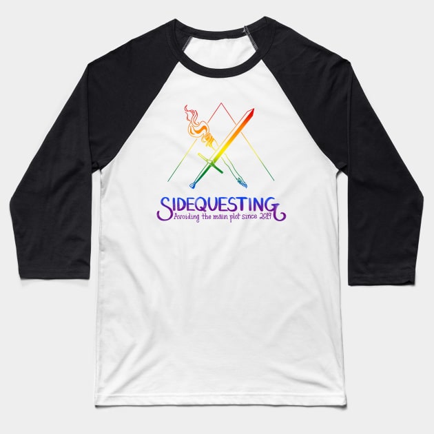 Gay Sidequesting Logo Baseball T-Shirt by Sidequesting